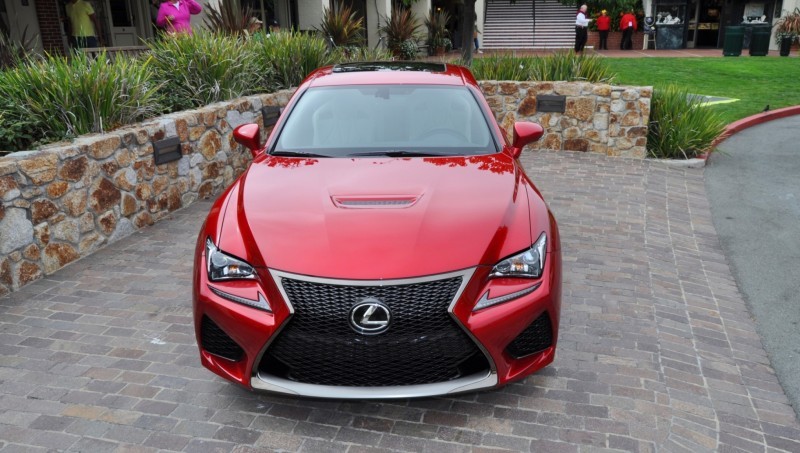 2015 Lexus RC-F in Red at Pebble Beach 76