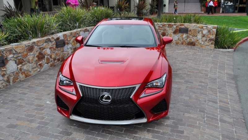 2015 Lexus RC-F in Red at Pebble Beach 77