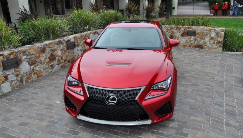 2015 Lexus RC-F in Red at Pebble Beach 78