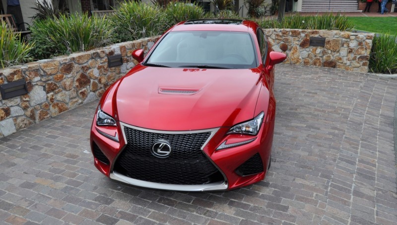 2015 Lexus RC-F in Red at Pebble Beach 79