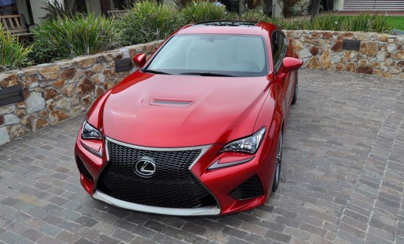 2015 Lexus RC-F in Red at Pebble Beach 80