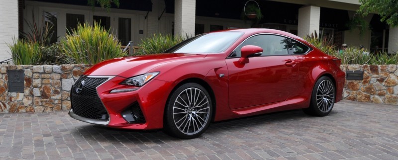 2015 Lexus RC-F in Red at Pebble Beach 8