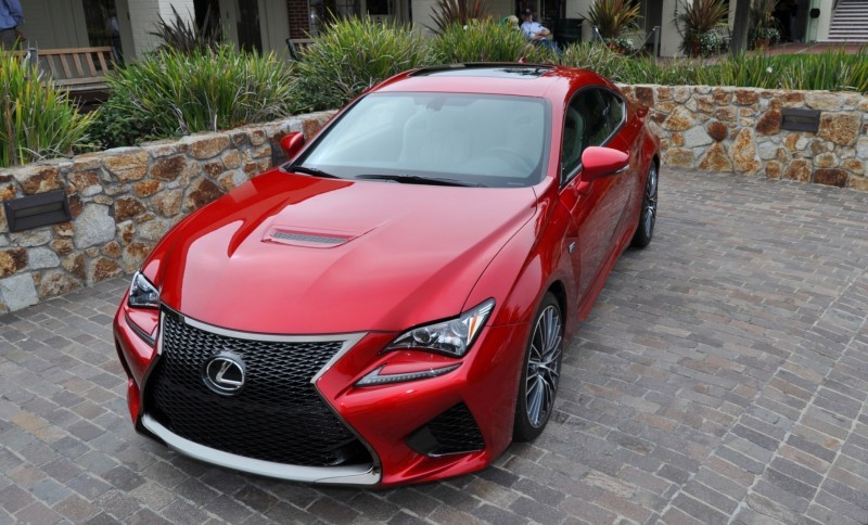 2015 Lexus RC-F in Red at Pebble Beach 82