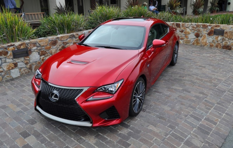 2015 Lexus RC-F in Red at Pebble Beach 83