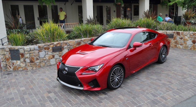 2015 Lexus RC-F in Red at Pebble Beach 84