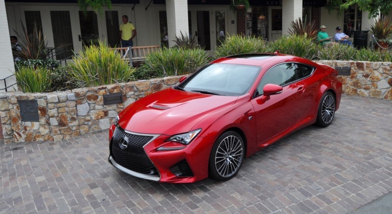 2015 Lexus RC-F in Red at Pebble Beach 85