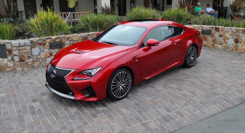 2015 Lexus RC-F in Red at Pebble Beach 86