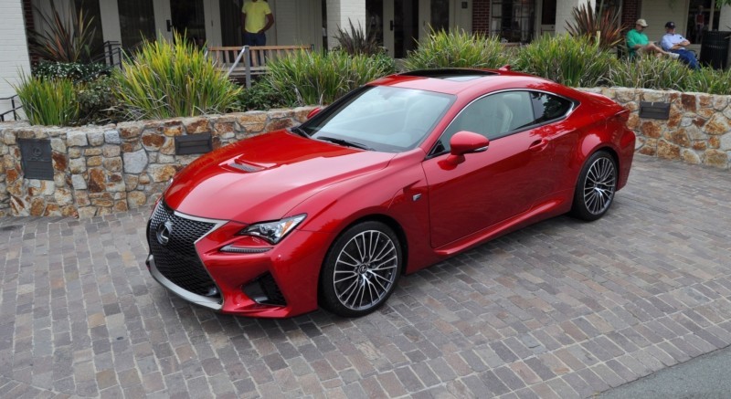 2015 Lexus RC-F in Red at Pebble Beach 87