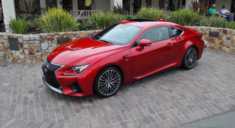 2015 Lexus RC-F in Red at Pebble Beach 88