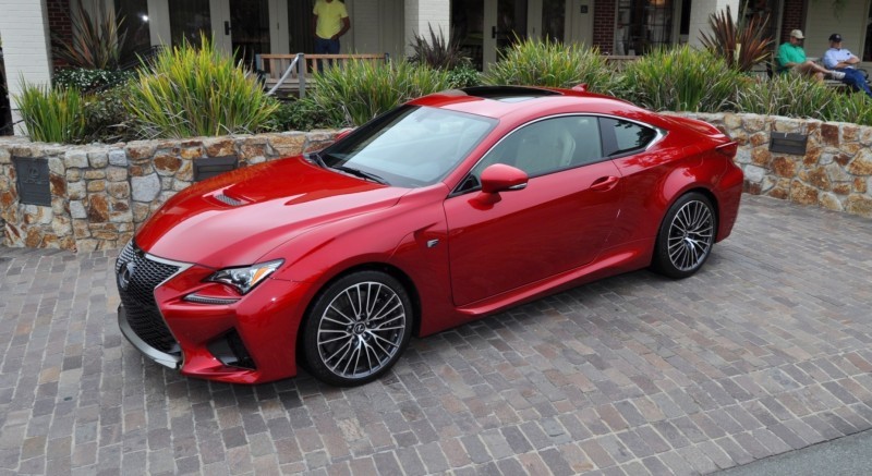 2015 Lexus RC-F in Red at Pebble Beach 89