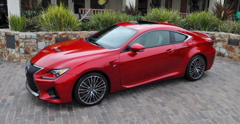 2015 Lexus RC-F in Red at Pebble Beach 90