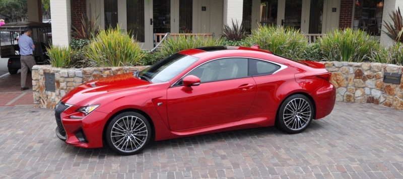 2015 Lexus RC-F in Red at Pebble Beach 92