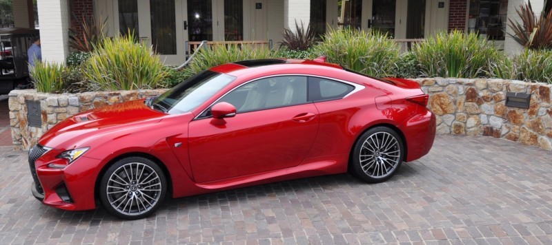 2015 Lexus RC-F in Red at Pebble Beach 93