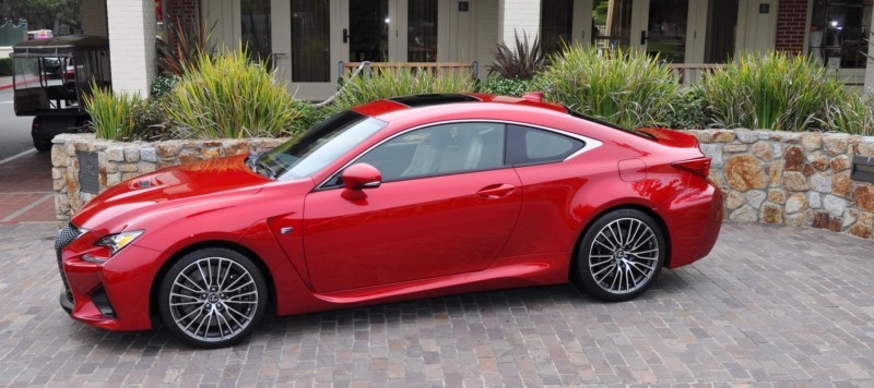 2015 Lexus RC-F in Red at Pebble Beach 94