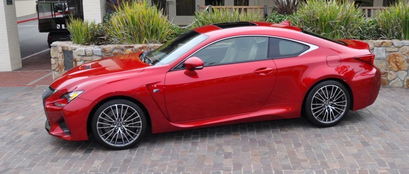 2015 Lexus RC-F in Red at Pebble Beach 95