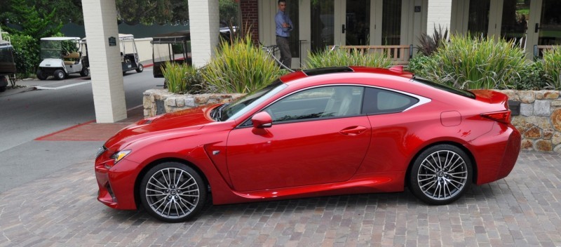 2015 Lexus RC-F in Red at Pebble Beach 98