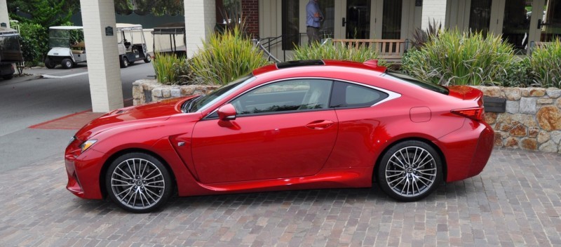 2015 Lexus RC-F in Red at Pebble Beach 99