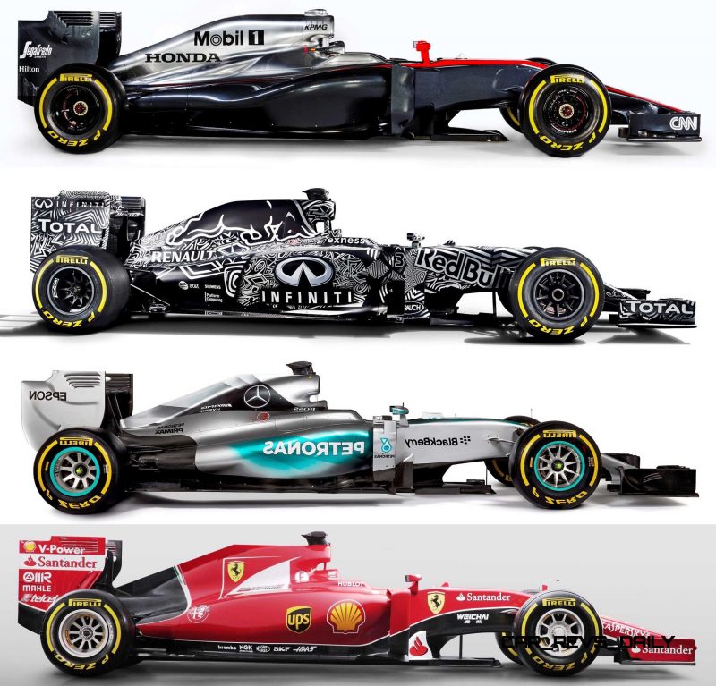 2015 F1 Cars Comparo - Infiniti RB11 vs McLaren-Honda MP4-30 vs AMG W06 vs Ferrari SF15T 29