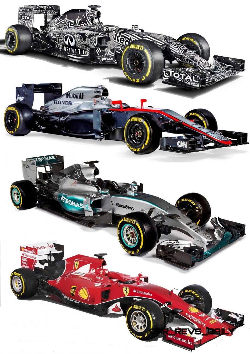 2015 F1 Cars Comparo - Infiniti RB11 vs McLaren-Honda MP4-30 vs AMG W06 vs Ferrari SF15T 37