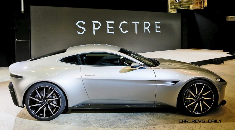 An Aston Martin DB10 car is seen during an event to mark the sta