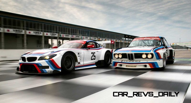 2015 BMW Z4 GTLM CSL Homage Livery Meets 1975 BMW 3.0 CSL Racecar At Amelia Island Concours 18