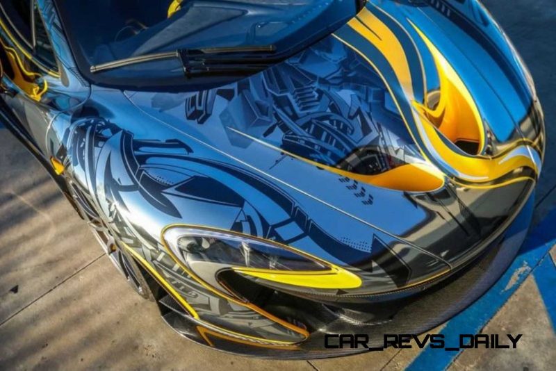 StickerCity 2015 McLaren P1 Black Chrome Art Car 11