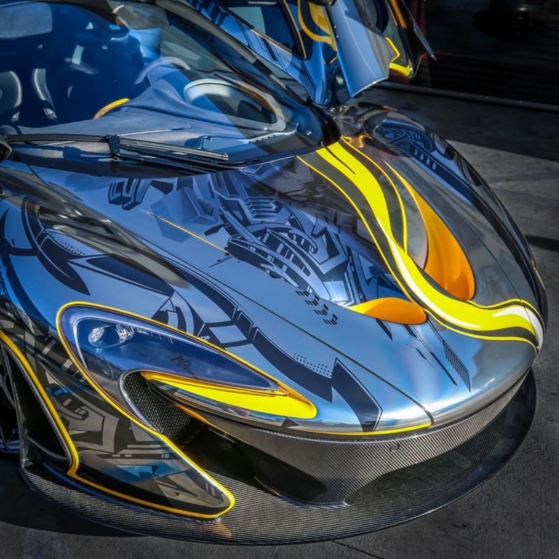 StickerCity 2015 McLaren P1 Black Chrome Art Car 3