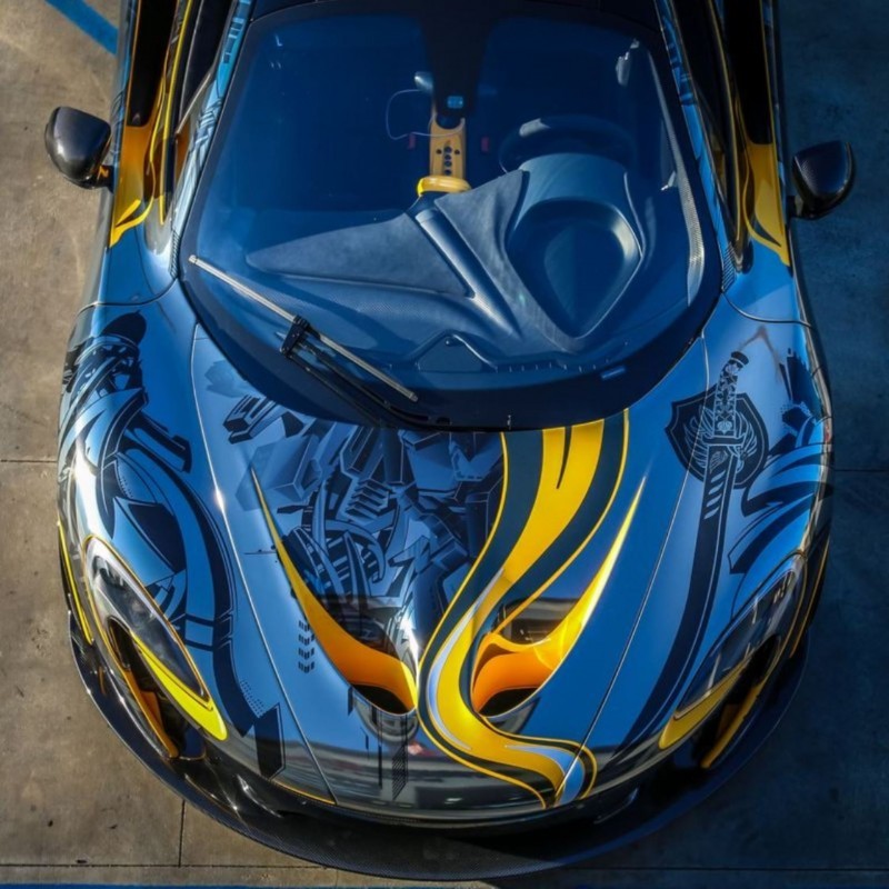 StickerCity 2015 McLaren P1 Black Chrome Art Car 7