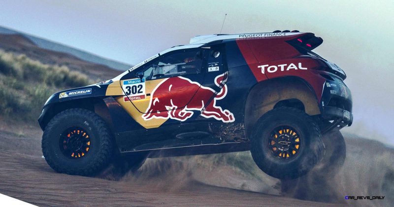 Stephane Peterhansel performs during the Peugeot test in Arfoud, Morocco, on June 15th, 2015