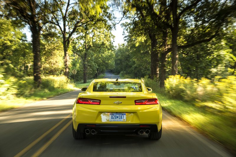 Less weight and more power combines for performance success. With weight savings of up to 390 pounds (177 kg), the all-new Camaro resets performance benchmarks for the segment. With the available, 335-hp (250 kW) 3.6L V-6 and eight-speed automatic, the Camaro zips to 60 mph in 5.1 seconds and down the quarter-mile in 13.5 seconds.