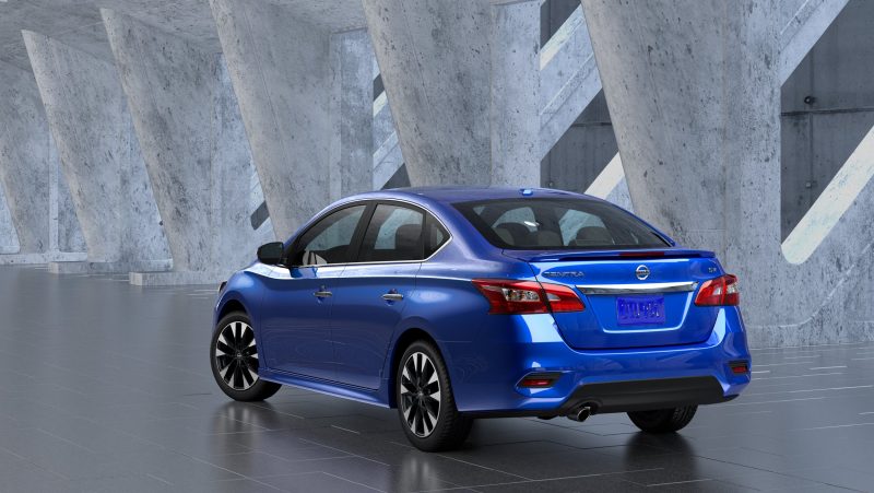 The new 2016 Nissan Sentra exterior redesign brings its appearance closer in look and feel to its more upscale showroom siblings. All three Nissan sedans – Maxima, Altima and now Sentra – reflect Nissan’s new design language first introduced on the dramatic Nissan Murano crossover. Key features of the 2016 Sentra exterior include a new front fascia, grille, fenders, hood and signature boomerang-shaped headlights. New LED low-beam headlights with LED signature accents are offered on Sentra SR and Sentra SL grades. In the rear, a new fascia with redesigned boomerang-shaped taillights adds a more premium appearance. There are also two new 17-inch wheel designs for SR and SL grades, as well as a new SV 16-inch aluminum-alloy wheel design.