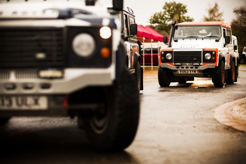 Land Rover Defender Challenge 2015. Tempest Rally, Farnborough, England. 7th November 2015. Photo: Drew Gibson.