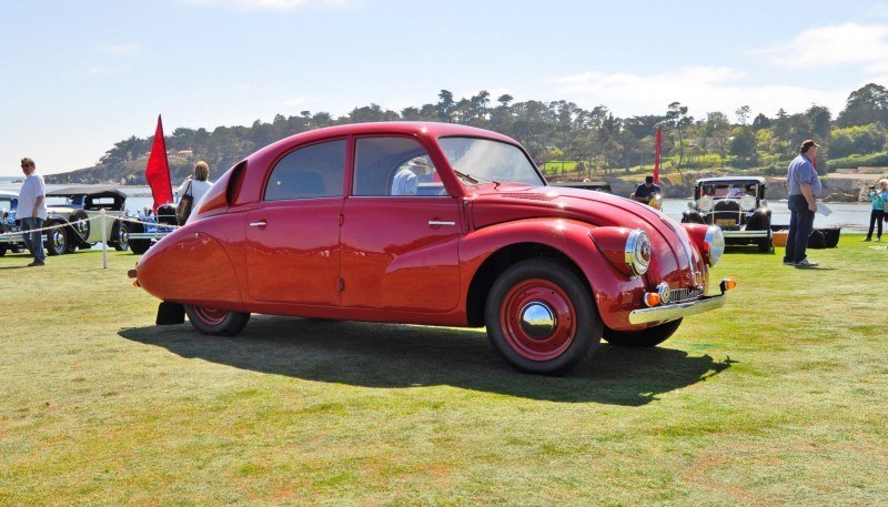 Car-Revs-Daily.com 1938 Tatra T97 Aerodynamic Sedan at Pebble Beach 2014 Concours 10