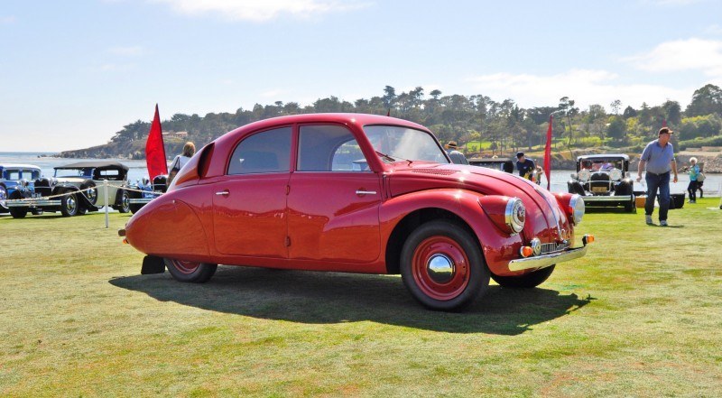 Car-Revs-Daily.com 1938 Tatra T97 Aerodynamic Sedan at Pebble Beach 2014 Concours 11