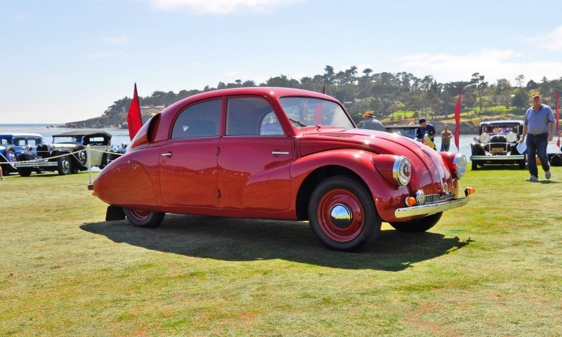 Car-Revs-Daily.com 1938 Tatra T97 Aerodynamic Sedan at Pebble Beach 2014 Concours 12