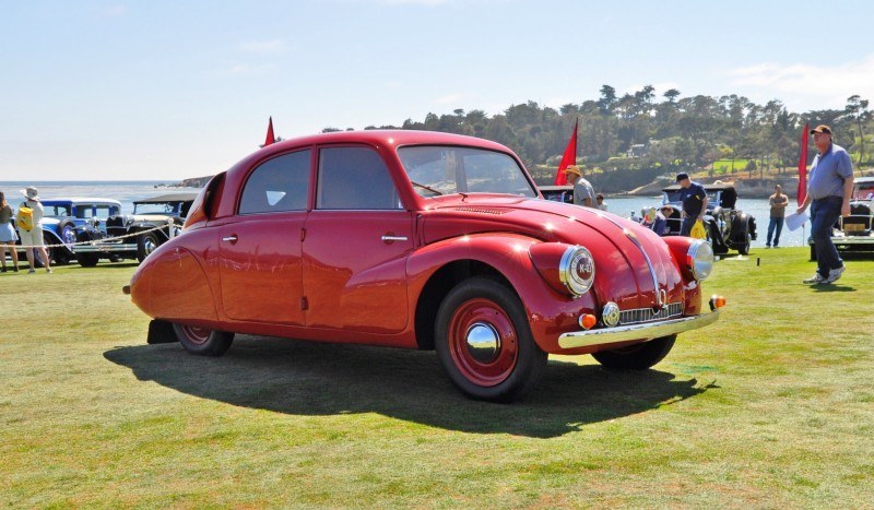 Car-Revs-Daily.com 1938 Tatra T97 Aerodynamic Sedan at Pebble Beach 2014 Concours 13