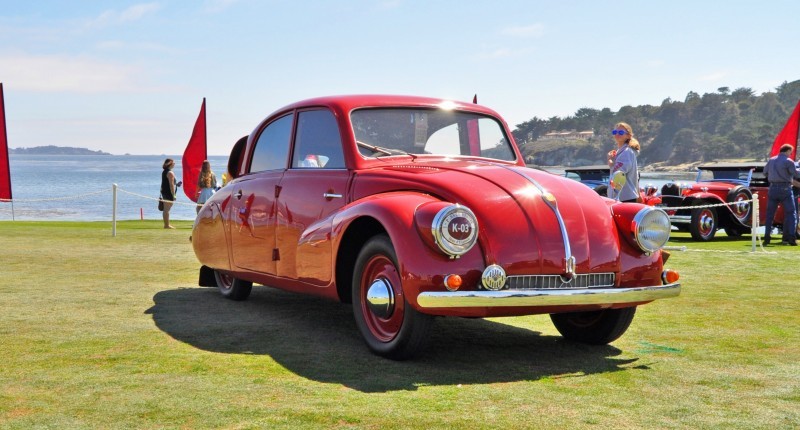 Car-Revs-Daily.com 1938 Tatra T97 Aerodynamic Sedan at Pebble Beach 2014 Concours 16