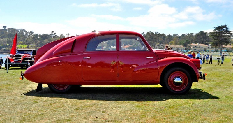 Car-Revs-Daily.com 1938 Tatra T97 Aerodynamic Sedan at Pebble Beach 2014 Concours 2