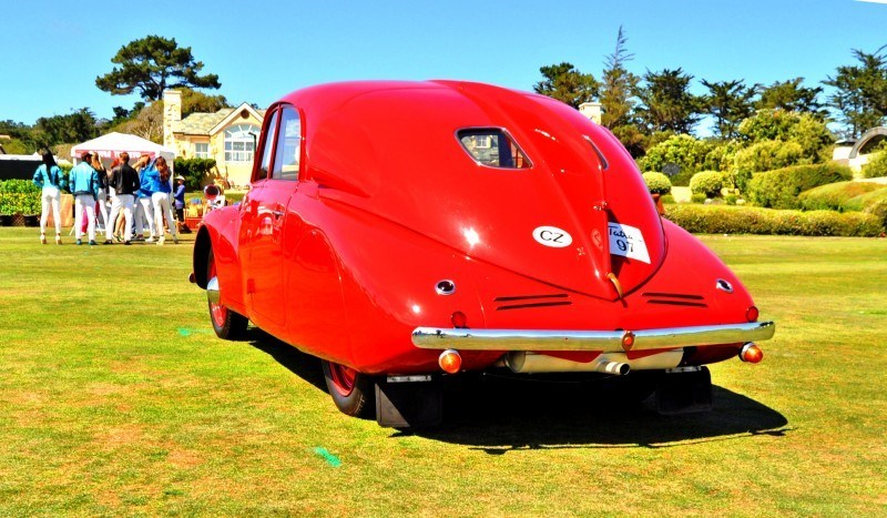 Car-Revs-Daily.com 1938 Tatra T97 Aerodynamic Sedan at Pebble Beach 2014 Concours 26