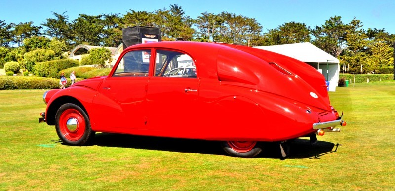 Car-Revs-Daily.com 1938 Tatra T97 Aerodynamic Sedan at Pebble Beach 2014 Concours 33