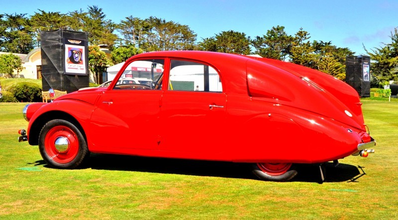 Car-Revs-Daily.com 1938 Tatra T97 Aerodynamic Sedan at Pebble Beach 2014 Concours 35