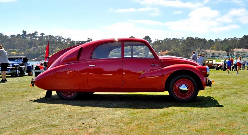 Car-Revs-Daily.com 1938 Tatra T97 Aerodynamic Sedan at Pebble Beach 2014 Concours 4