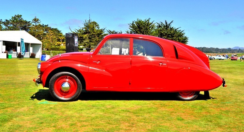 Car-Revs-Daily.com 1938 Tatra T97 Aerodynamic Sedan at Pebble Beach 2014 Concours 41