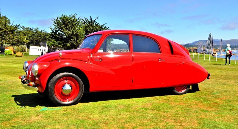 Car-Revs-Daily.com 1938 Tatra T97 Aerodynamic Sedan at Pebble Beach 2014 Concours 43