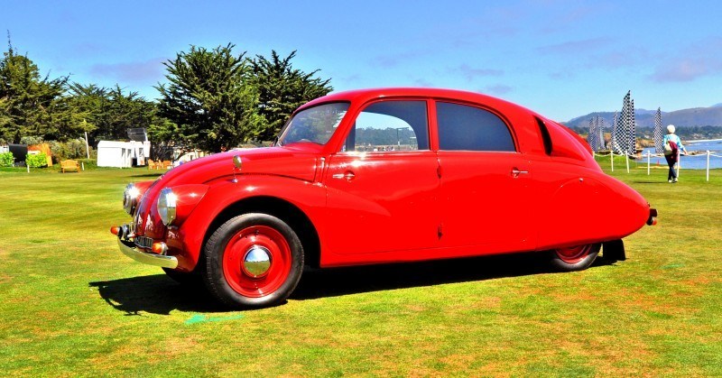 Car-Revs-Daily.com 1938 Tatra T97 Aerodynamic Sedan at Pebble Beach 2014 Concours 44