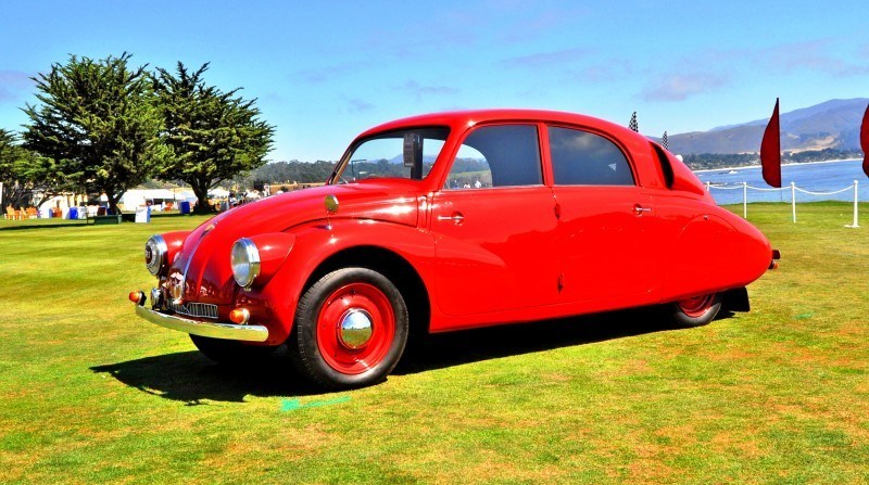 Car-Revs-Daily.com 1938 Tatra T97 Aerodynamic Sedan at Pebble Beach 2014 Concours 46