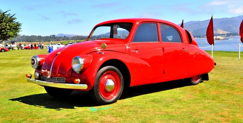 Car-Revs-Daily.com 1938 Tatra T97 Aerodynamic Sedan at Pebble Beach 2014 Concours 48