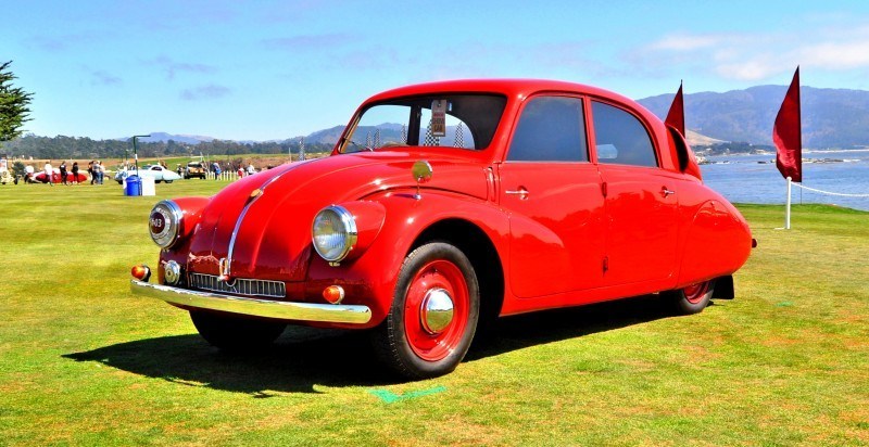 Car-Revs-Daily.com 1938 Tatra T97 Aerodynamic Sedan at Pebble Beach 2014 Concours 49