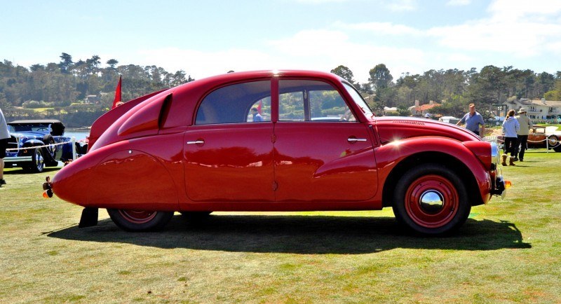 Car-Revs-Daily.com 1938 Tatra T97 Aerodynamic Sedan at Pebble Beach 2014 Concours 5