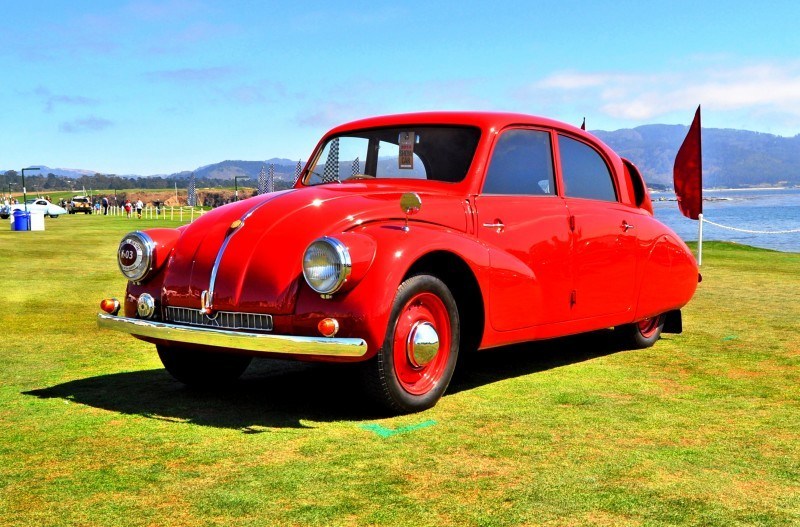 Car-Revs-Daily.com 1938 Tatra T97 Aerodynamic Sedan at Pebble Beach 2014 Concours 50